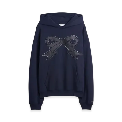 Gap x Sandy Liang Women's Heavyweight Bow Oversized Hoodie "Navy Uniform"