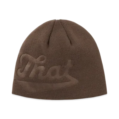 thisisneverthat Debossed That No Cuff Beanie "Brown"