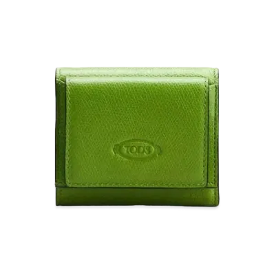 TOD'S Wallet In Leather "Green/Yellow"