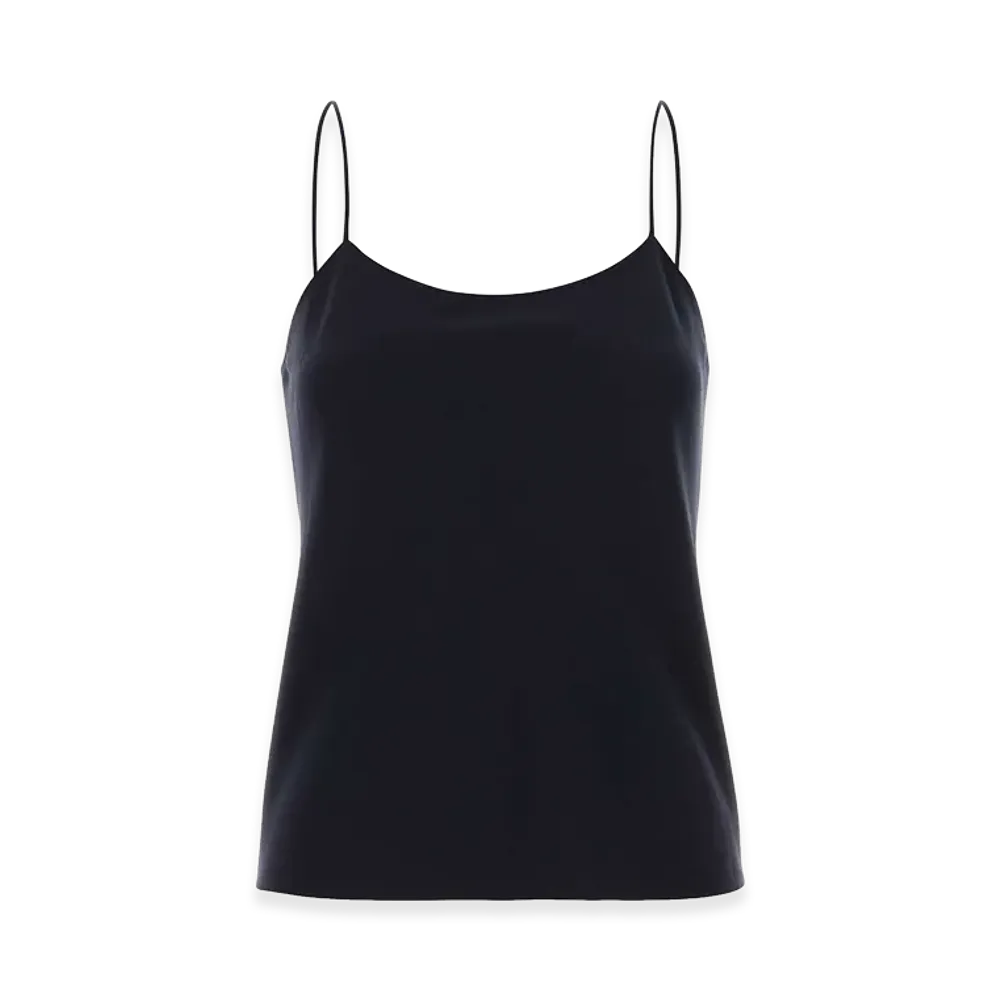 The Row Women's Crepe Biggins Top "Midnight Blue"