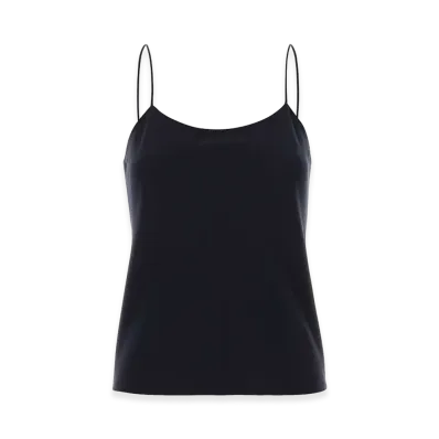 The Row Women's Crepe Biggins Top "Midnight Blue"