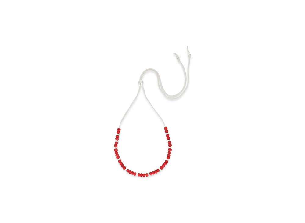 WIND AND SEA IVX Japan WDS White Hearts Deerskin Necklace "Red"