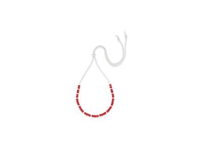 WIND AND SEA IVX Japan WDS White Hearts Deerskin Necklace "Red"