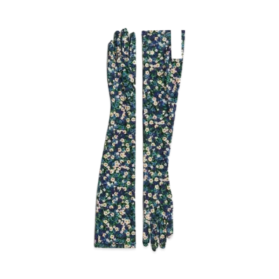 rokh x H&M Floral Print Long Gloves "Bright Blue/Floral"