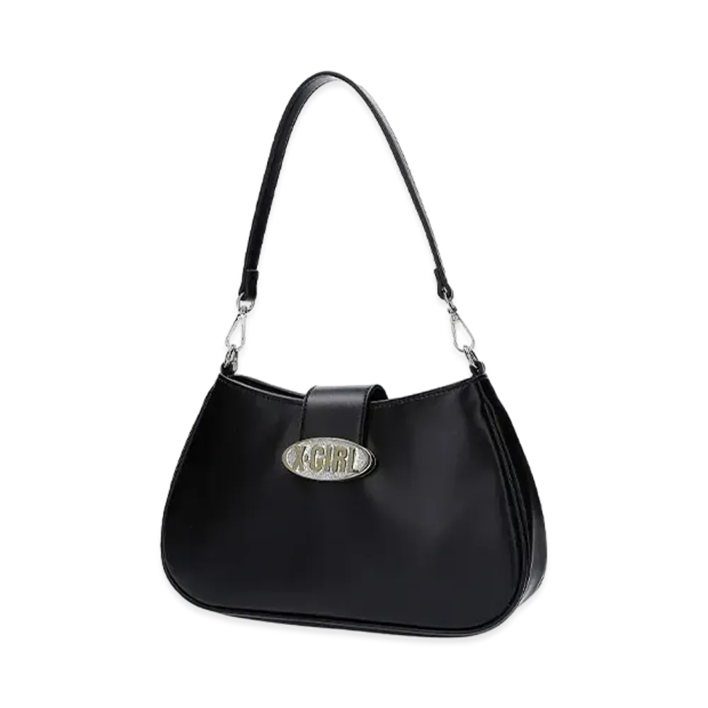 X-Girl Glitter Oval Logo 2Way Bag "Black"