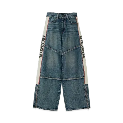 MOUSSY x HONDA HRC Denim Wide Baggy "Blue"