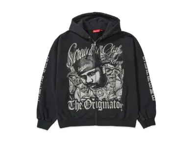 Supreme x DJ Screw Zip Up Hooded Sweatshirt "Black"