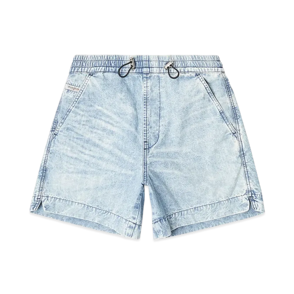 Diesel D-Tenni-S Shorts in marbled denim "Light Blue"