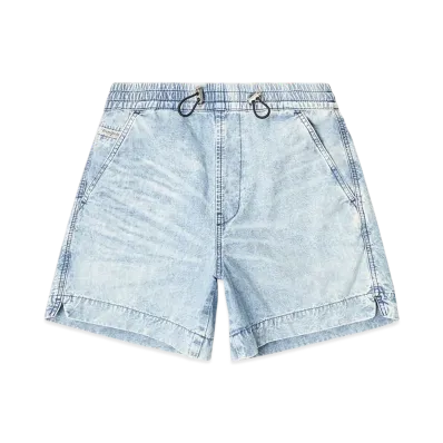 Diesel D-Tenni-S Shorts in marbled denim "Light Blue"
