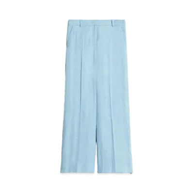 Max Mara Marizia Linen Canvas Pants "Water Blue"