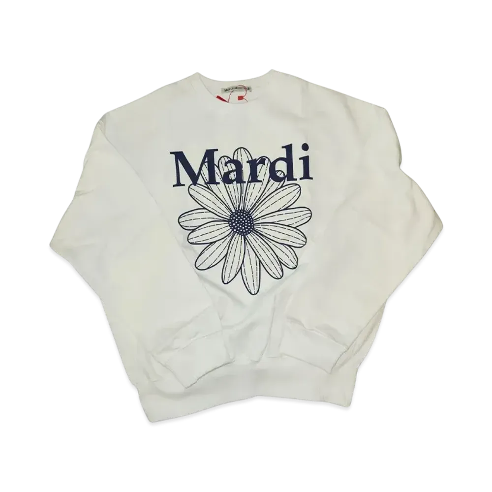 Mardi Mercredi Sweatshirt Flowermardi "White Navy"