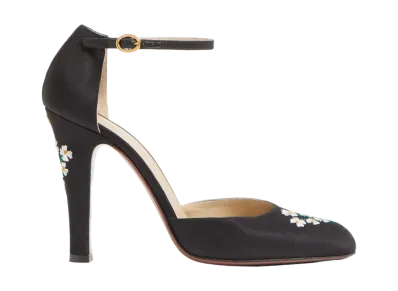Valentino Garavani Women's Black Fabric Hi Dolly Pumps "Black"