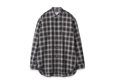 ssstein Cotton Viscose Oversized LS Shirt "Black Ombre"
