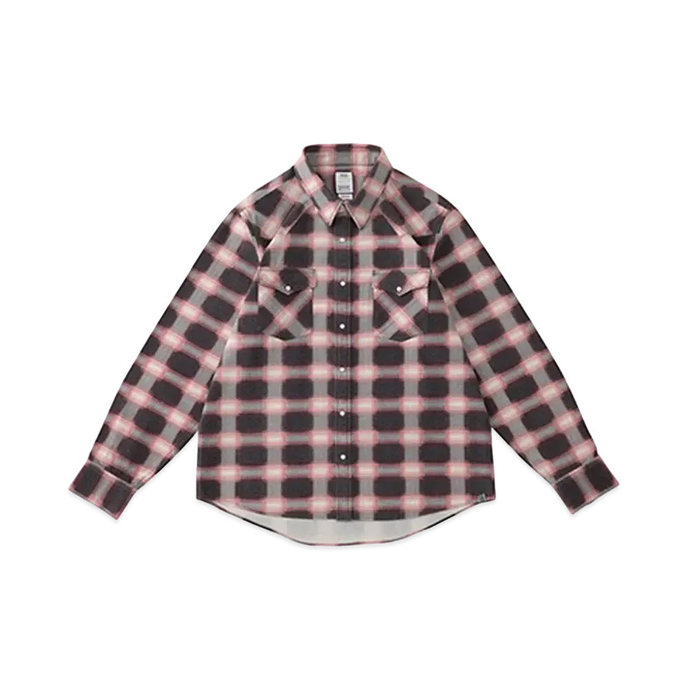 visvim BANDITO KHADI CHECK L/S "Red"