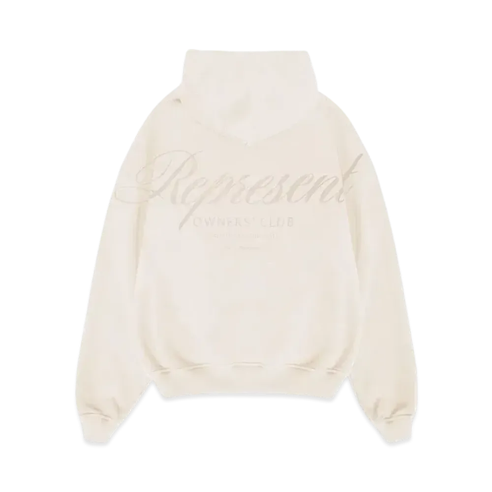 REPRESENT x Ounass Owners Club Script Hoodie "Island Fossil"