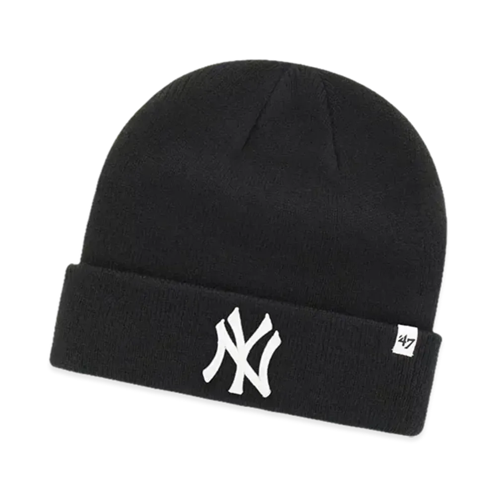 47 MLB Raised Cuff Knit "NY Black White"