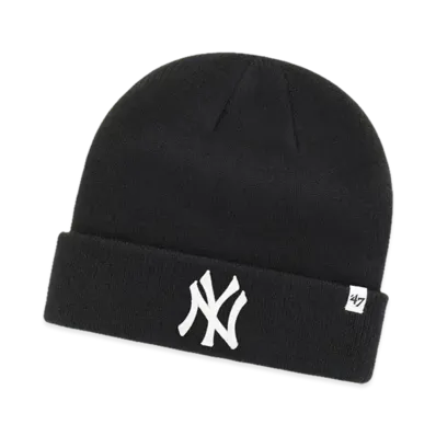 47 MLB Raised Cuff Knit "NY Black White"