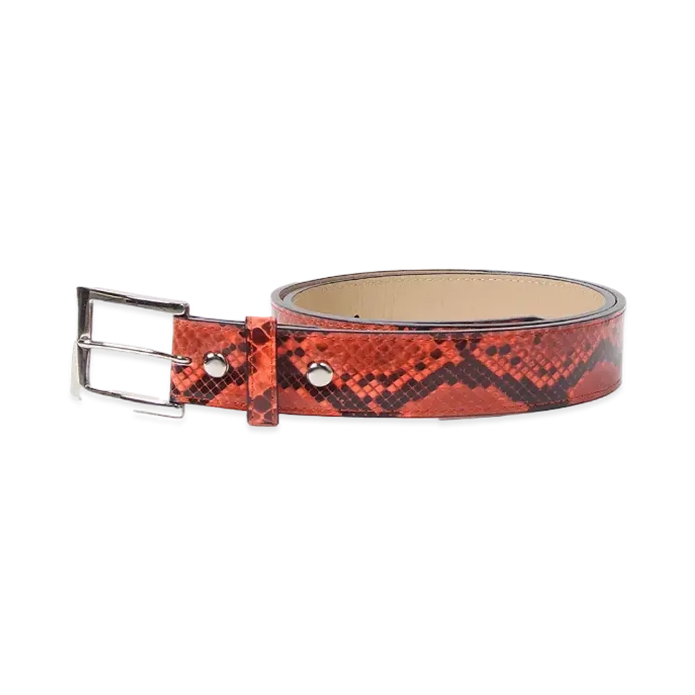 WACKO MARIA Python Leather Belt "Orange"