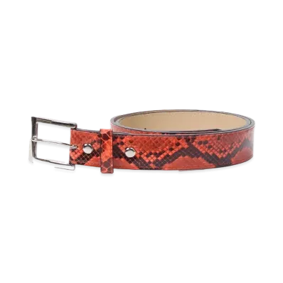 WACKO MARIA Python Leather Belt "Orange"