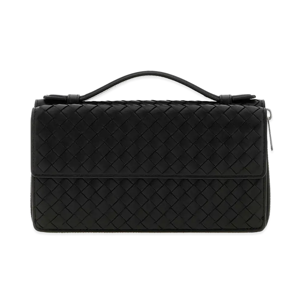Bottega Veneta Leather Small Organizer "Black"