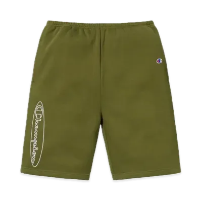 Supreme x Champion Outline Sweatshort "Dark Olive"