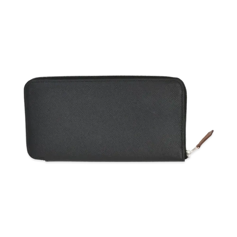 Hermes Azap Silk In Long Veau Epsom "Noir/Bleu Brume/Silver"