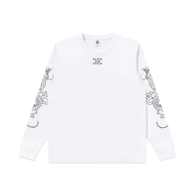 BlackEyePatch Kanji Dragon L/S Tee "White"