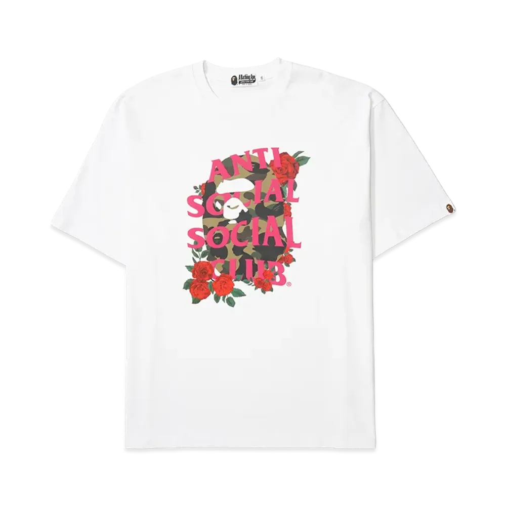 A BATHING APE x ANTI SOCIAL SOCIAL CLUB Assc Tee #1 "White"