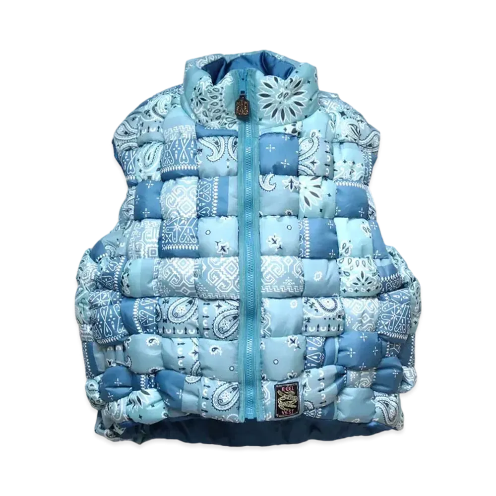 KAPITAL BANDANA TRANSCRIPTION NYLON KEEL WEAVING VEST "Sax"