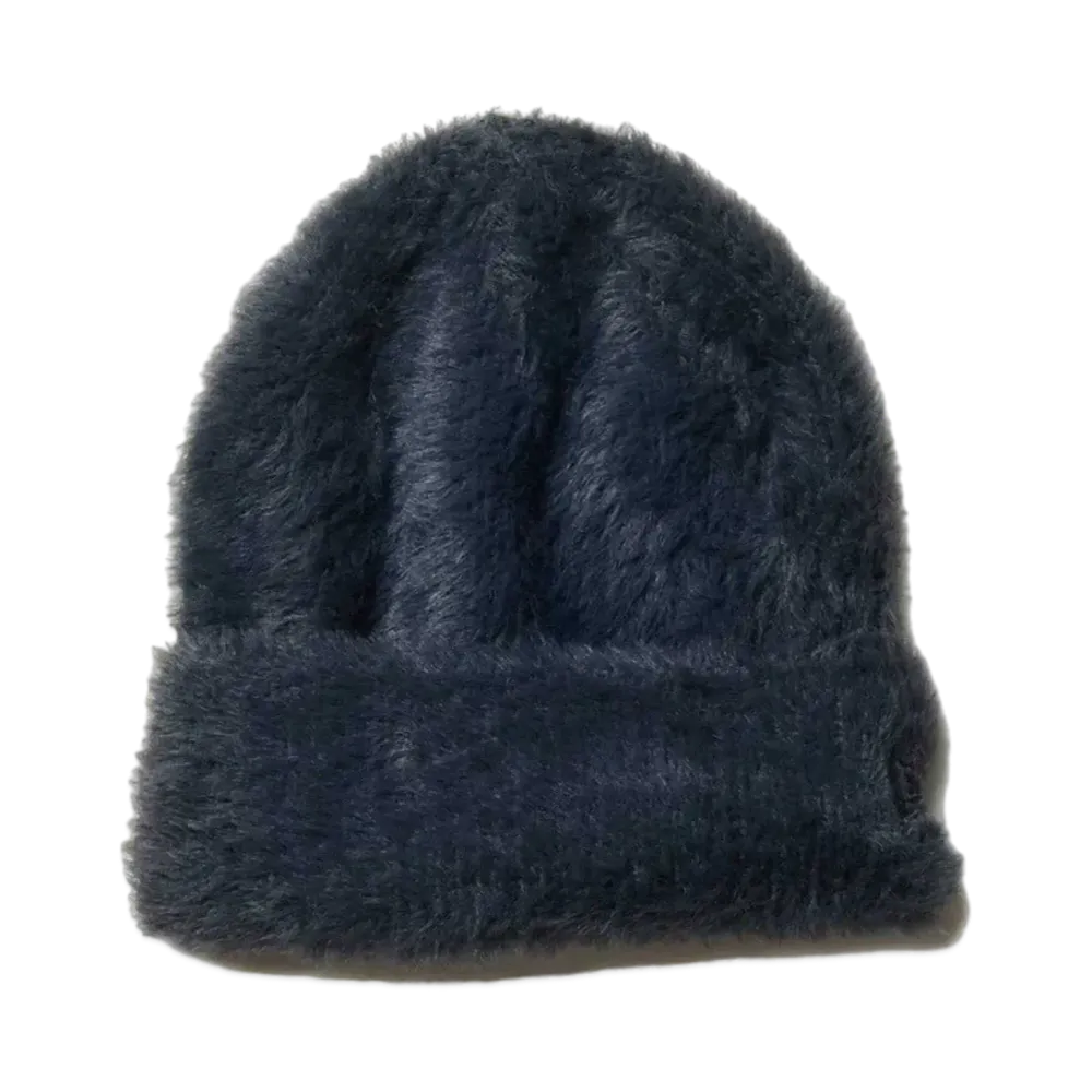 NEW ERA Fluffy and Soft Basic Cuff Knit Shaggy "Navy"