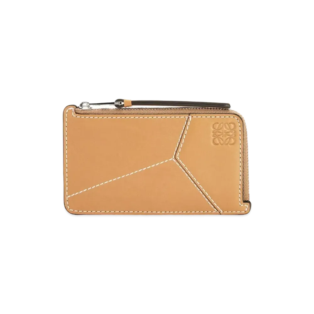 LOEWE Puzzle Coin Cardholder In Smooth Calfskin "Light Caramel"