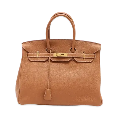 Hermes Birkin Taurillon Clemence "Gold/Gold"