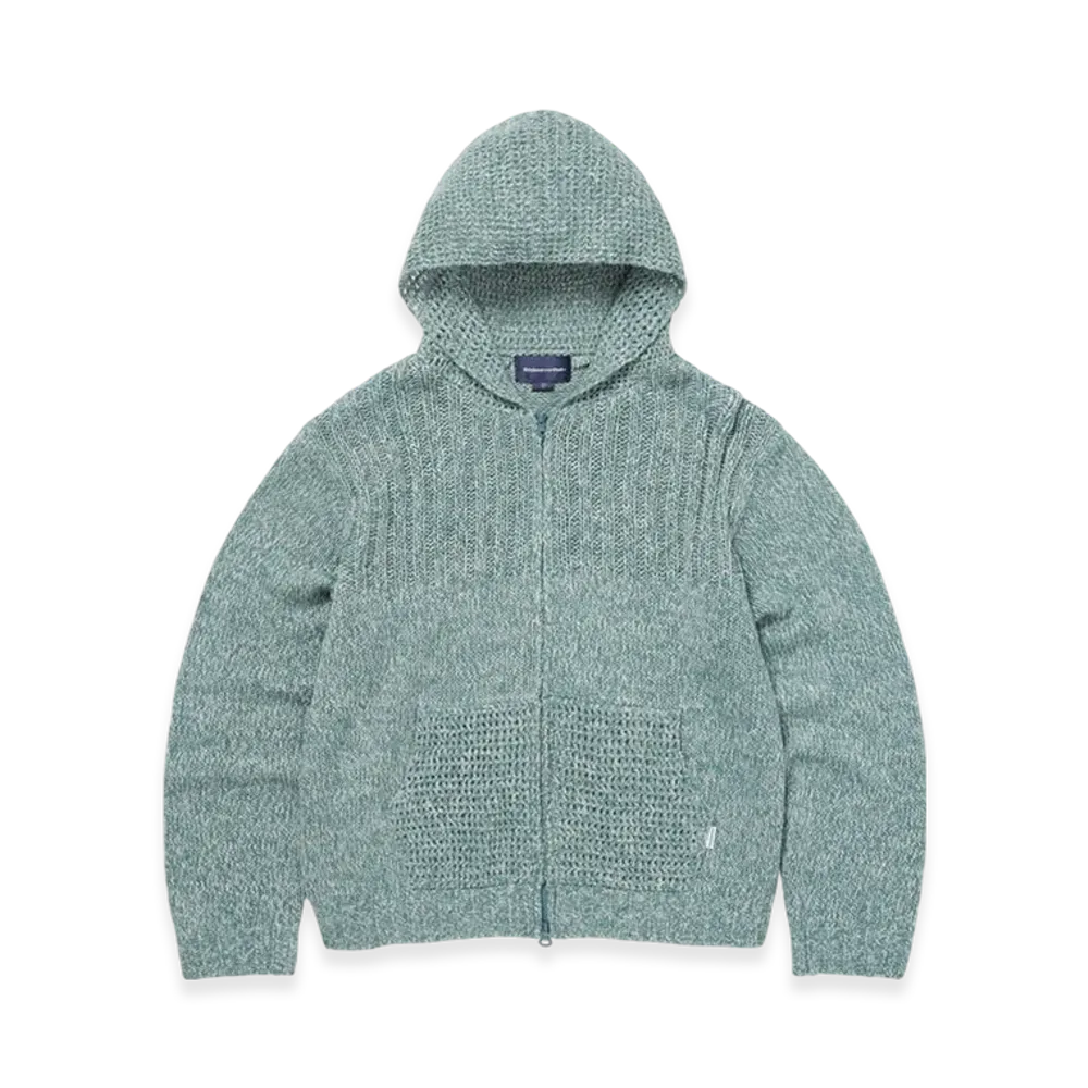 thisisneverthat Crochet Knit Zip Up Hoodie "Light Blue"