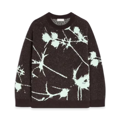 DRIES VAN NOTEN Printed Wool Sweater "Black"