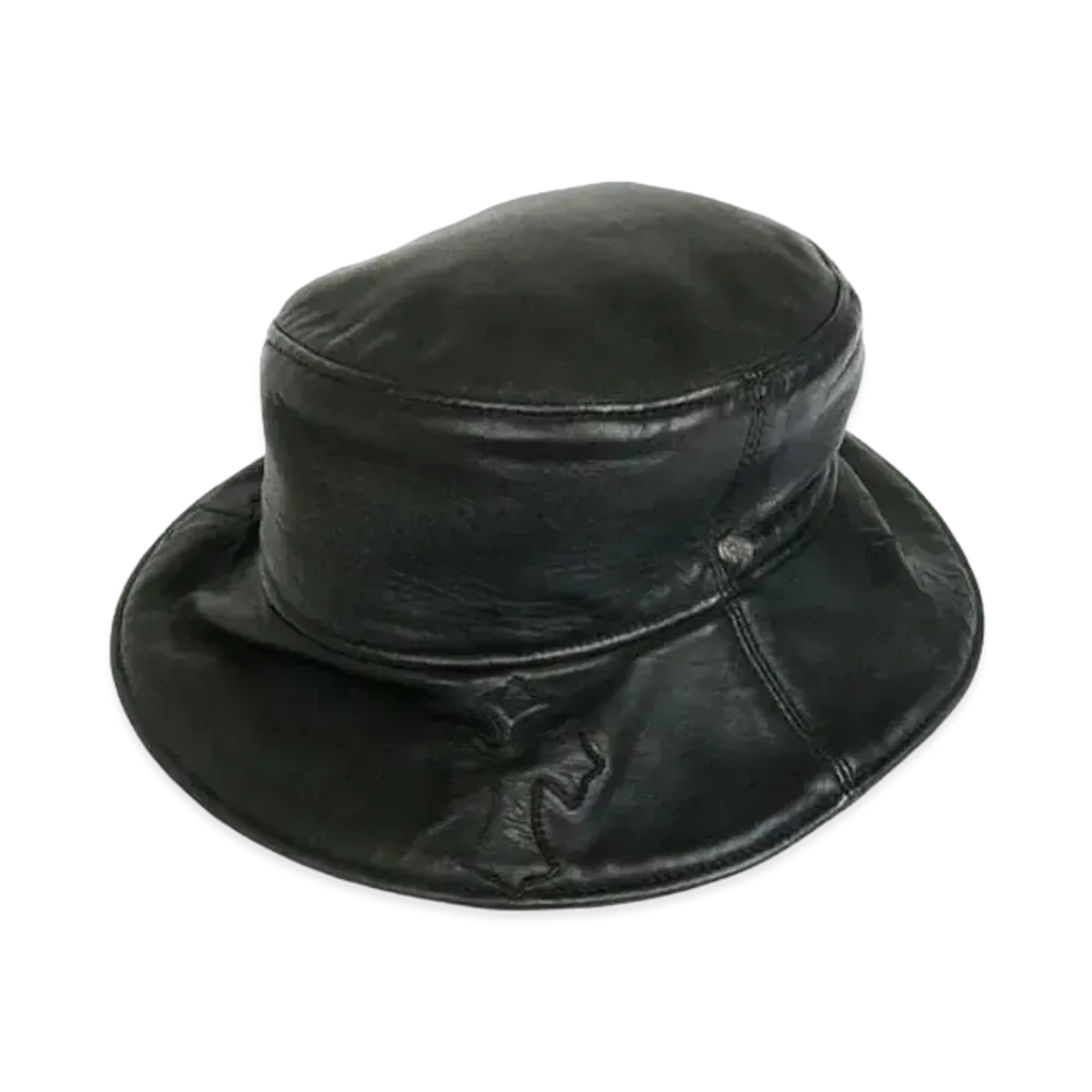 Chrome Hearts Leather Backet Hat "Black"