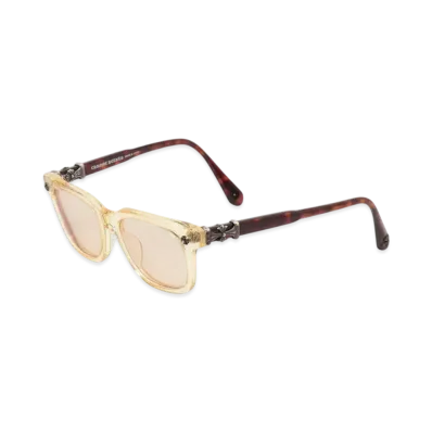 Chrome Hearts COX UCKER CH Cross Temple "Clear/Brown"