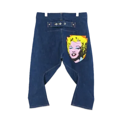 JUNYA WATANABE Cotton Selvedge Denim Levi's W Name Pants Andy Warhol "Multi"
