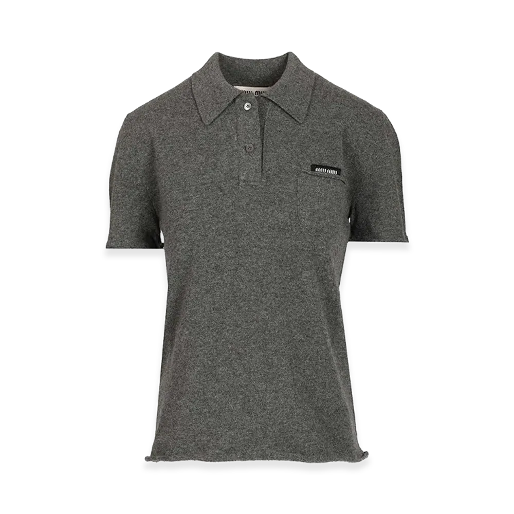 MIU MIU Women's Polo "Slate/Black"