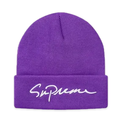 Supreme Classic Script Beanie "Purple"