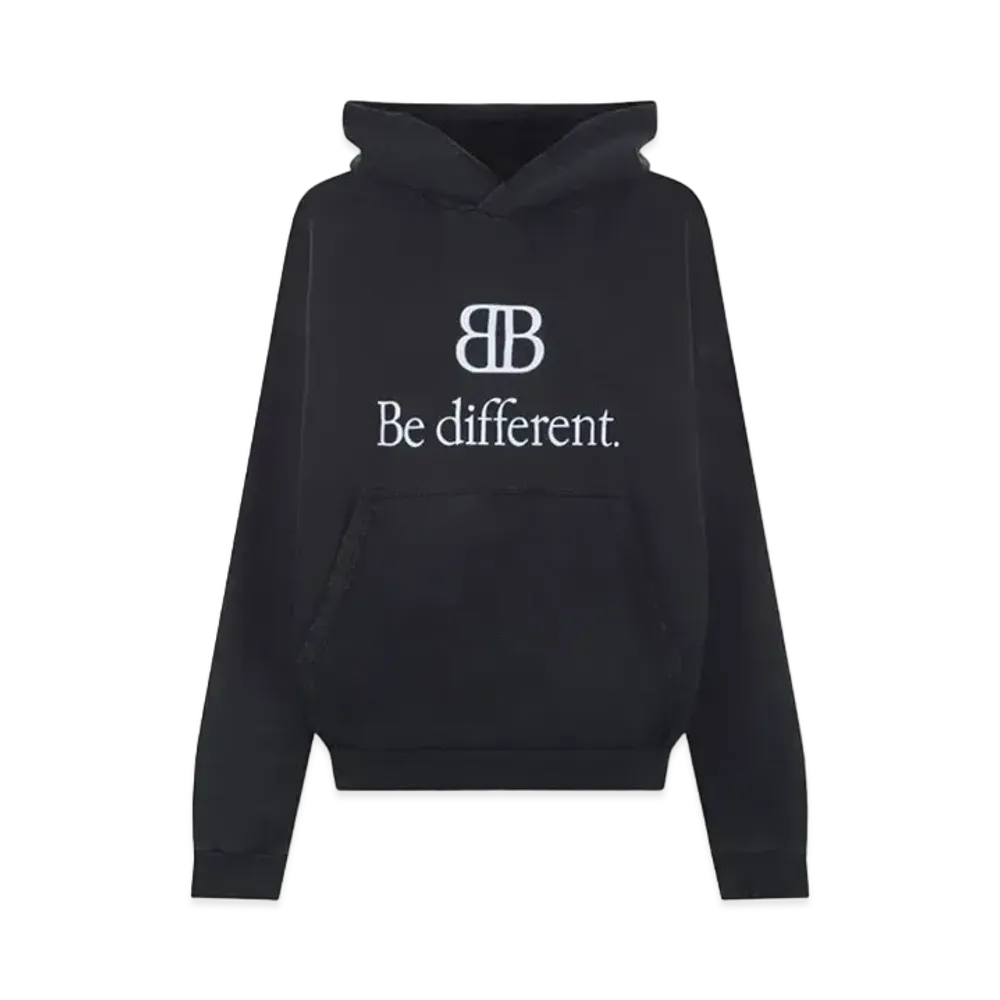 BALENCIAGA MENS Be Different Hoodie "Black"