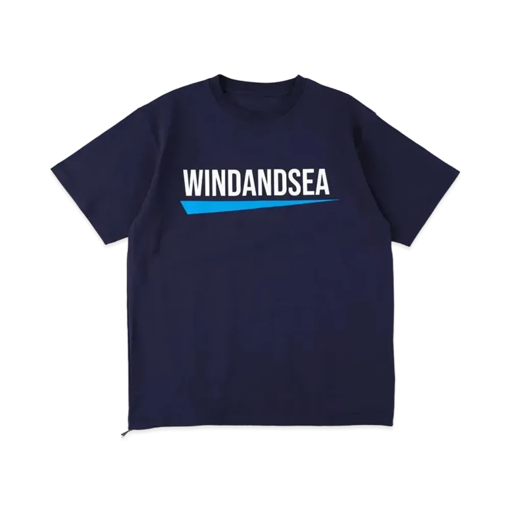 WIND AND SEA Recycled Fishing Net Nylon Tee "Navy"
