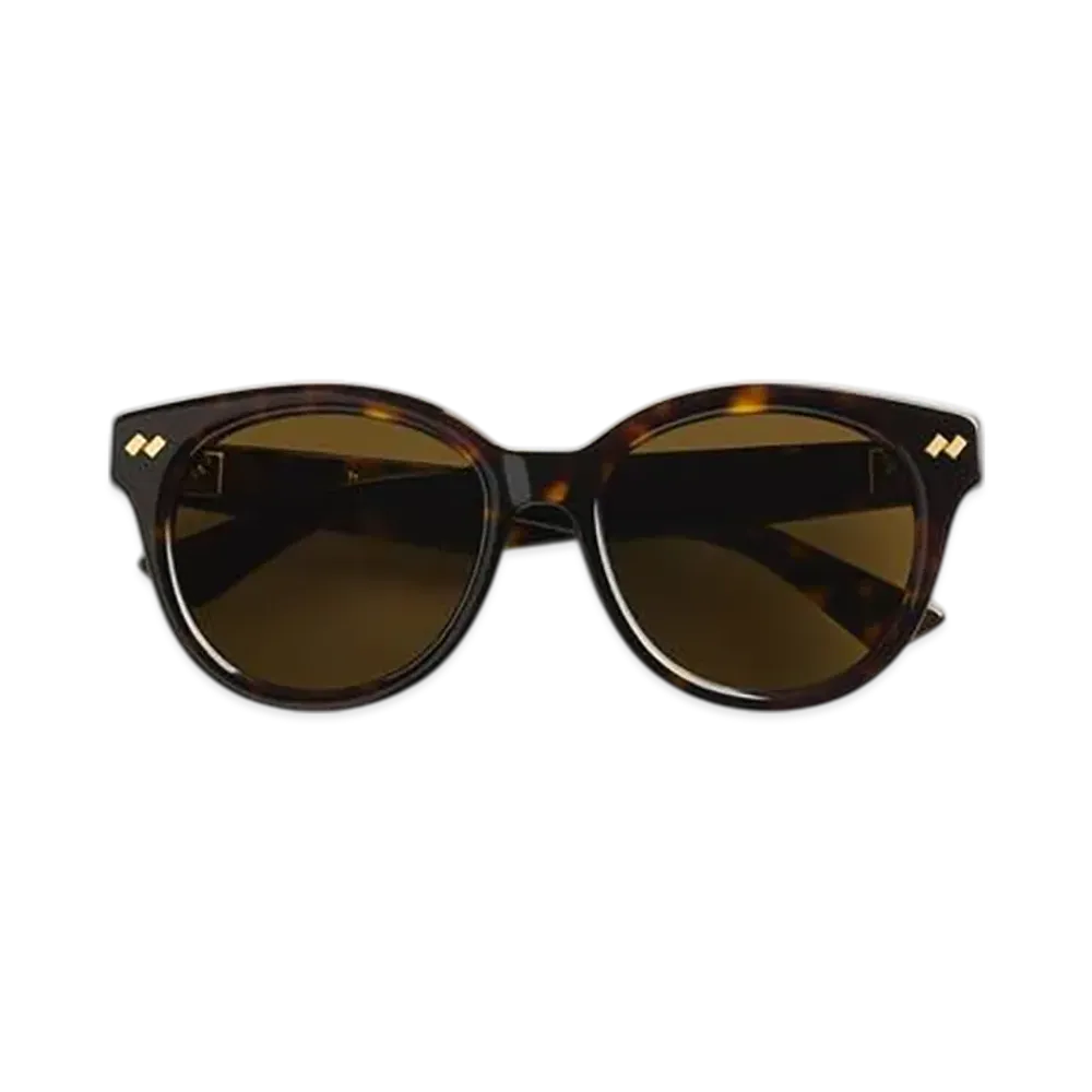 Bottega Veneta Dizzy Round Sunglasses "Havana/Brown"