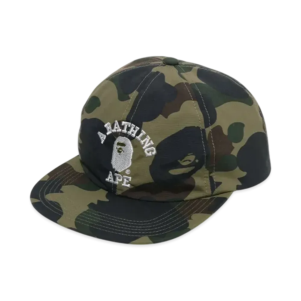 A BATHING APE Gore-Tex Wind Stopper 1St Camo Panel Cap "Green"