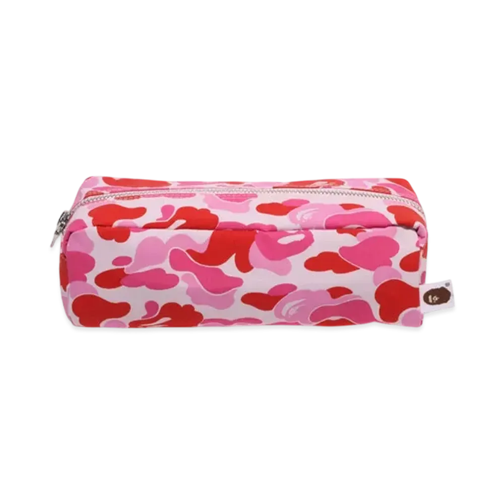 A BATHING APE Abc Camo Flight Pouch "Pink"