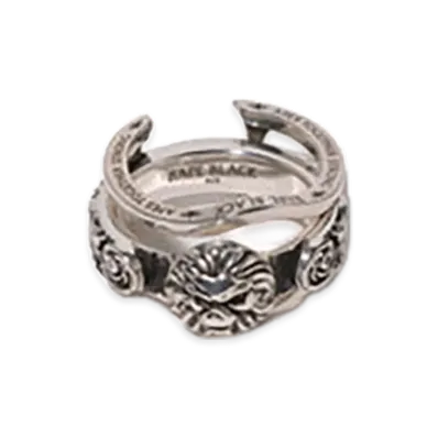 A BATHING APE Twin Rings "Silver"