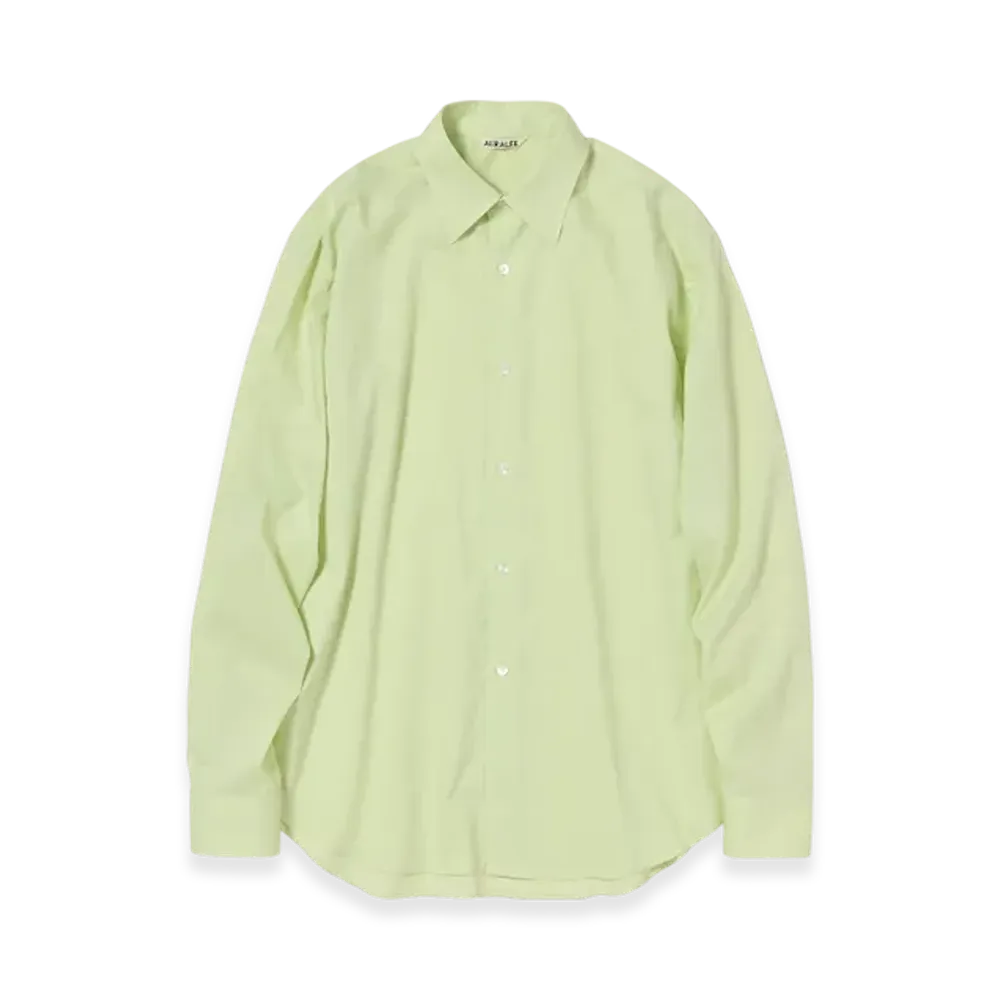AURALEE Washed Finx Typewriter Shirt "Light Lime"