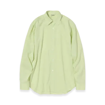 AURALEE Washed Finx Typewriter Shirt "Light Lime"