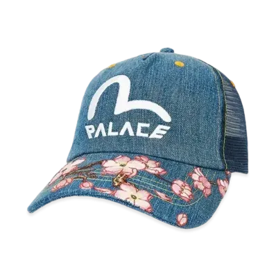PALACE EVISU Denim And Mesh Trucker "Stone Wash"