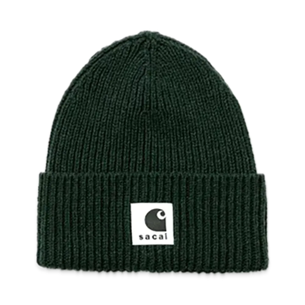 sacai x Carhartt WIP Wool Knit Beanie "Green"