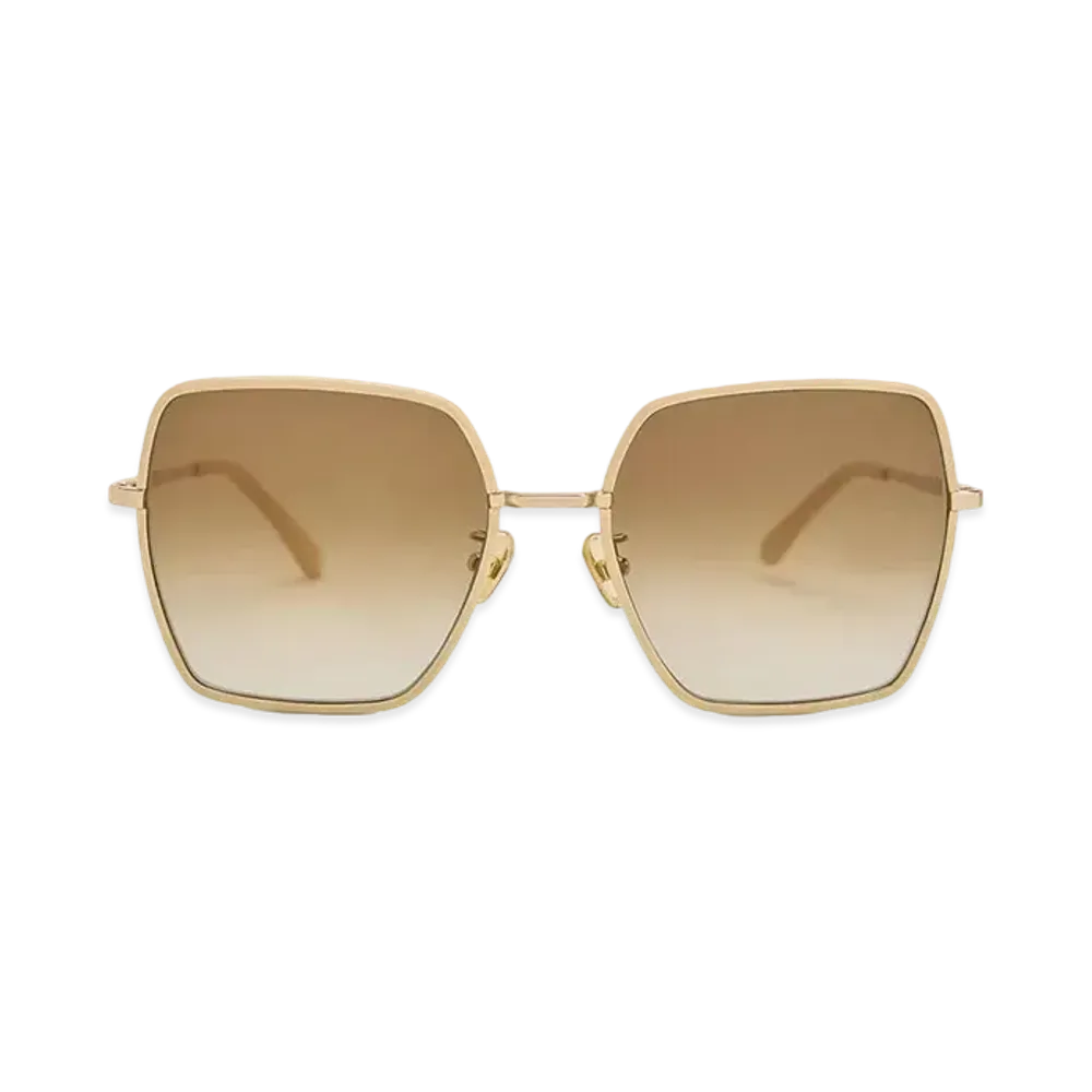 CHARLES & KEITH Recycled Acetate Tin-Rim Wide Square Sunglasses "Cream"
